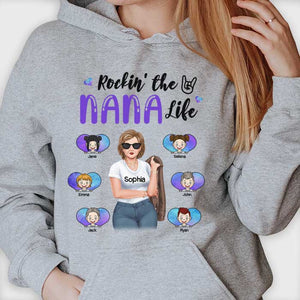 Rocking That Mama Nana Life - Gift For Mom, Grandma - Personalized Unisex T-shirt, Hoodie