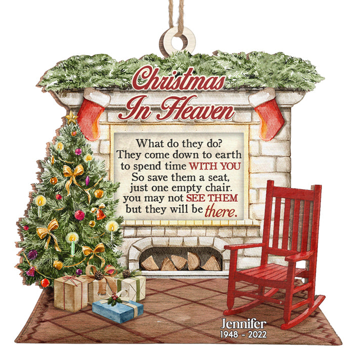 They Will Always Be There - Memorial Personalized Custom Ornament - Wood Unique Shaped - Sympathy Gift, Christmas Gift For Family Members