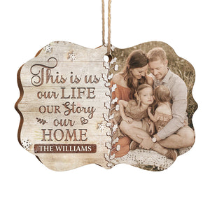 This Is Us - Personalized Custom Benelux Shaped Wood Christmas Ornament, Personalized Portrait Family Photo, Custom Photo Ornament - Upload Image, Gift For Family, Christmas Gift