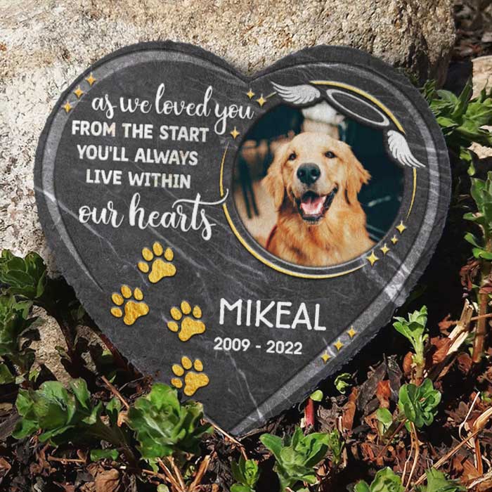 As We Loved You From The Start - Personalized Memorial Stone, Pet Grave Marker - Upload Image, Memorial Gift, Sympathy Gift
