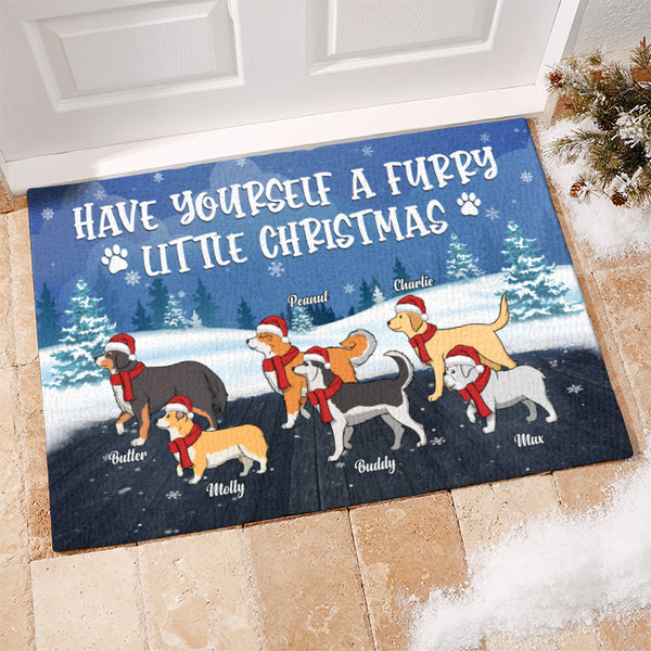 Christmas Dachshund Through The Snow Dog Lovers Door Mat Home