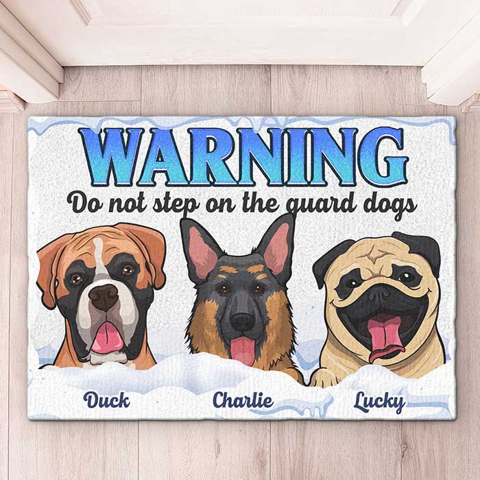 Do Not Step On The Guard Dog - Personalized Decorative Mat - Gift For Dog Lovers, Dog Owners, Dog Gift, Gift For Pet Lovers