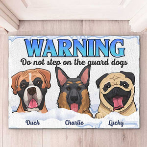 Do Not Step On The Guard Dog - Personalized Decorative Mat - Gift For Dog Lovers, Dog Owners, Dog Gift, Gift For Pet Lovers