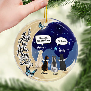They Miss You Everyday - Personalized Custom Round Shaped Ceramic Christmas Ornament - Memorial Gift, Sympathy Gift, Christmas Gift