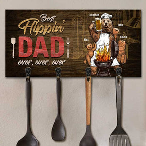 Best Flippin' Dad Ever - Personalized Key Hanger, Key Holder - Gift For Dad