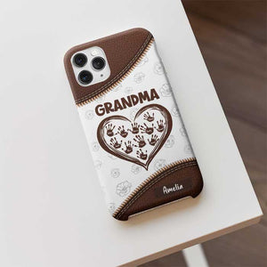 Grandkids Fill The Space In Your Heart - Gift For Mom, Grandma - Personalized Phone Case