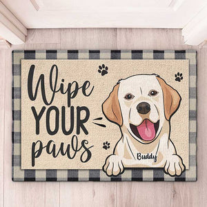 Wipe Your Paws - Personalized Decorative Mat - Gift For Pet Lovers, Pet Owners, Pet Gift