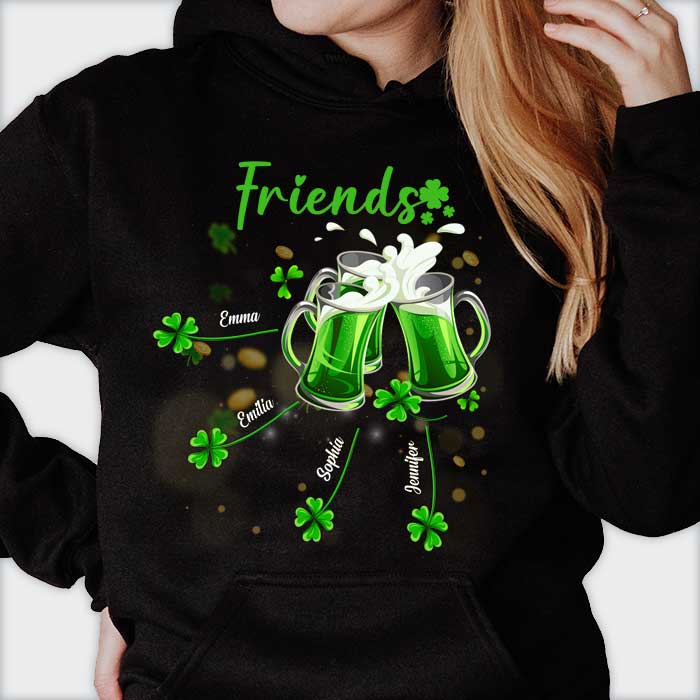 Good Friends Wine Together - Gift For St. Patrick's Day, Personalized T-shirt, Hoodie.