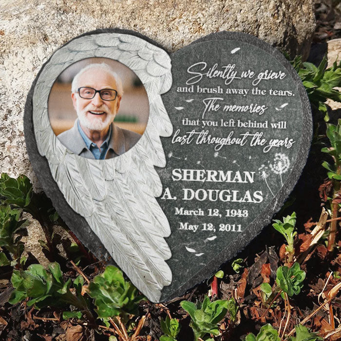 The Memories That You Left Behind Will Last Throughout The Years - Personalized Memorial Stone, Human Grave Marker - Upload Image, Memorial Gift, Sympathy Gift