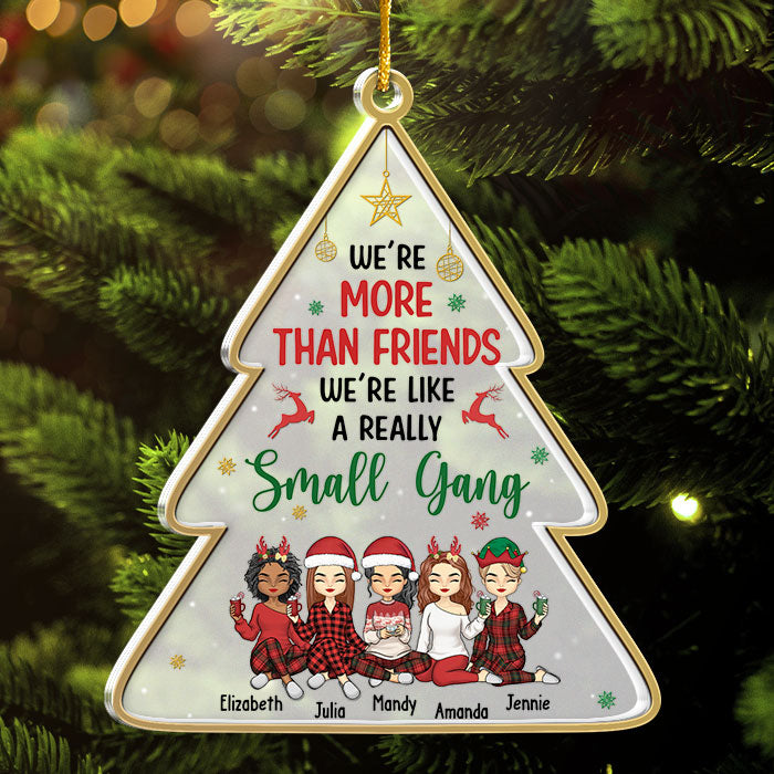 Our Friendship Lasts Forever - Bestie Personalized Custom Ornament - Acrylic Tree Shaped - Christmas Gift For Best Friends, BFF, Sisters