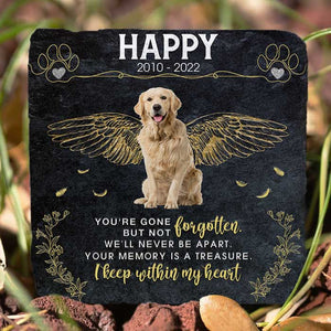 You're Gone But Not Forgotten - Personalized Memorial Stone, Pet Grave Marker - Upload Image, Memorial Gift, Sympathy Gift