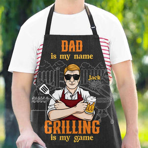 Daddy Is My Name - Personalized Apron - Gift For Dad, Grandpa