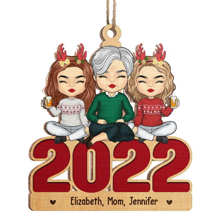 Christmas Making Memories Together - Family Personalized Custom Ornament - Wood Unique Shaped - Christmas Gift For Daughter From Mother