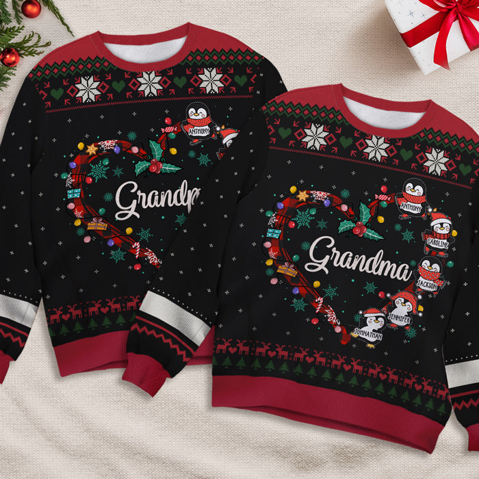 Personalized Shirt - Gift For Grandma - Christmas Pattern Grandma And  Grandkids - Christmas Gifts, Christmas Gift For Grandma (