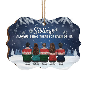 We Stick Together Till The End - Family Personalized Custom Ornament - Wood Benelux Shaped - Christmas Gift For Siblings, Brothers, Sisters, Cousins