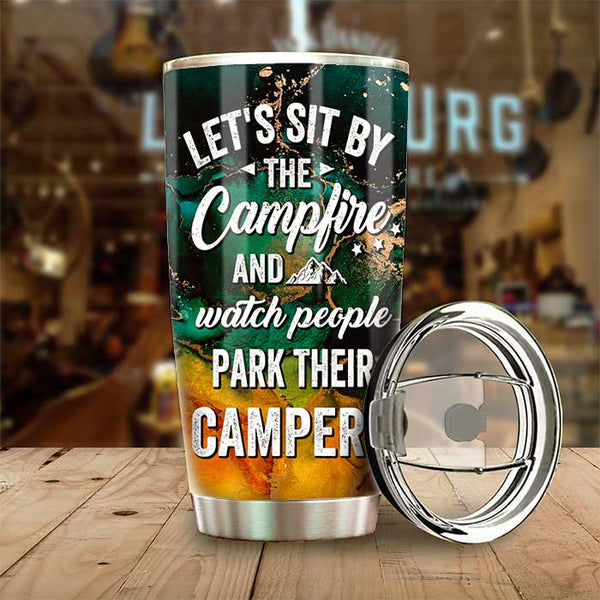 Personalized Camping Couple Tumbler - A True Love Story Never Ends