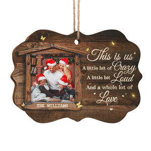 A Whole Lot Of Love - Personalized Custom Benelux Shaped Wood Christmas Ornament, Personalized Portrait Family Photo, Custom Photo Ornament - Upload Image, Gift For Family, Christmas Gift