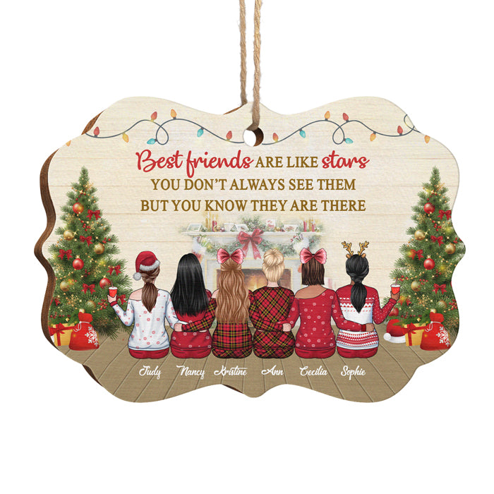 Best Friends Are Hard To Find Because The Best Ones Are Mine - Bestie Personalized Custom Ornament - Wood Benelux Shaped - Christmas Gift For Best Friends, BFF, Sisters