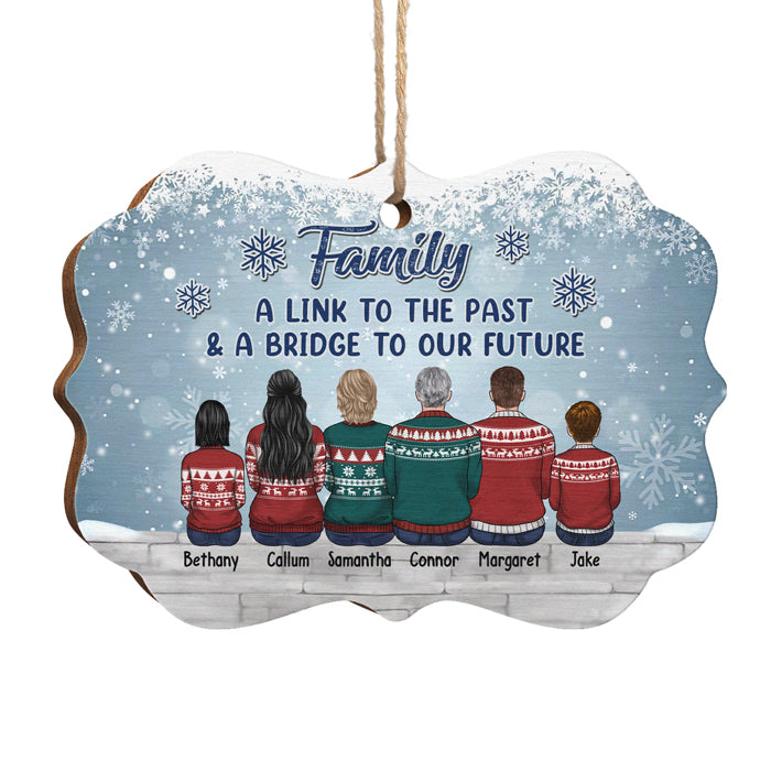 Family Where Life Begins And Love Never Ends - Family Personalized Custom Ornament - Wood Benelux Shaped - Christmas Gift For Family Members