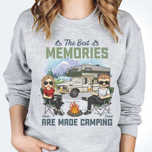 Best Memories Are Made Camping - Personalized Unisex T-shirt, Hoodie, Sweatshirt - Gift For Couple, Husband Wife, Anniversary, Engagement, Wedding, Marriage, Camping Gift