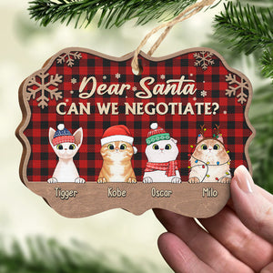 Dear Santa Define Naughty - Dog & Cat Personalized Custom Ornament - Wood Benelux Shaped - Christmas Gift For Pet Owners, Pet Lovers