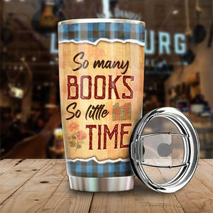 Just A Girl In Love With Her Books - Personalized Tumbler - Gift For Book Lovers