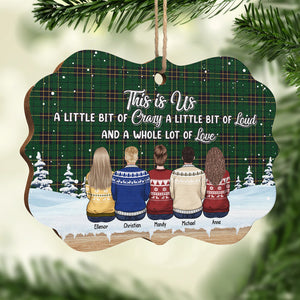 A Whole Lot Of Love - Family Personalized Custom Ornament - Wood Benelux Shaped - Christmas Gift For Siblings, Brothers, Sisters
