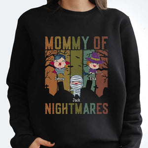 Mommy Of Nightmares - Personalized Unisex T-Shirt, Hoodie, Sweatshirt - Gift For Family Members, Halloween Gift