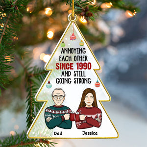 Like Parents Like Child - Personalized Custom Christmas Tree Shaped Acrylic Christmas Ornament - Gift For Family, Christmas Gift
