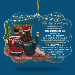 You're The One Whom My Soul Loves - Personalized Custom Benelux Shaped Acrylic Christmas Ornament - Gift For Couple, Husband Wife, Anniversary, Engagement, Wedding, Marriage Gift, Christmas Gift