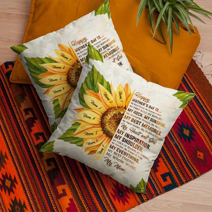 Happy Mother's Day To My Whole World - Gift For Mother's Day, Personalized Pillow (Insert Included).