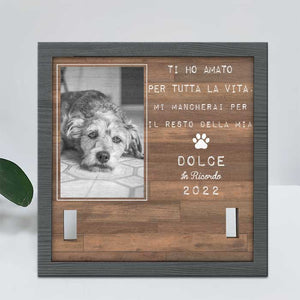 I Migliori Amici Entrano Nelle Nostre Vite E Lasciano Impronte Nei Nostri Cuori - Memorial Personalized Custom Pet Loss Sign, Collar Frame - Upload Image, Sympathy Gift, Gift For Pet Owners, Pet Lovers Italian