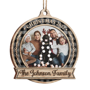The Greatest Christmas Gift - Personalized Custom Round Shaped Wood Photo Christmas Ornament - Upload Image, Gift For Family, Christmas Gift