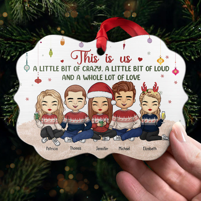 The Greatest Gift Of All Is Family - Family Personalized Custom Ornament - Aluminum Benelux Shaped - Christmas Gift For Family Members