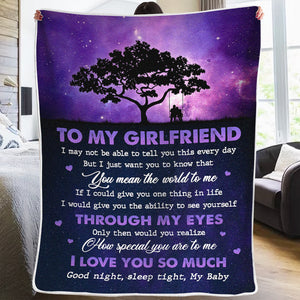 I Just Want You To Know That You Mean The World To Me - Couple Blanket - Gift For Girlfriend