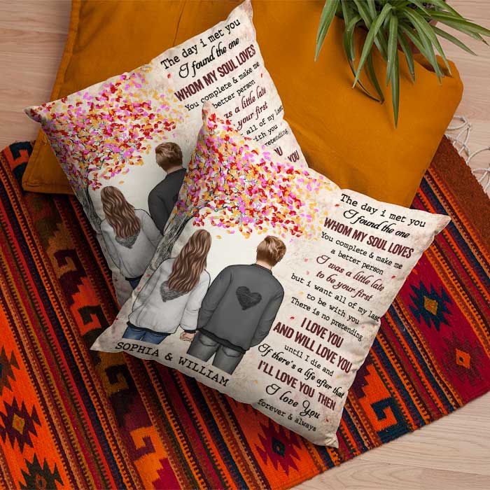 You Complete Me And Make Me A Better Person - Gift For Couples, Personalized Pillow (Insert Included).