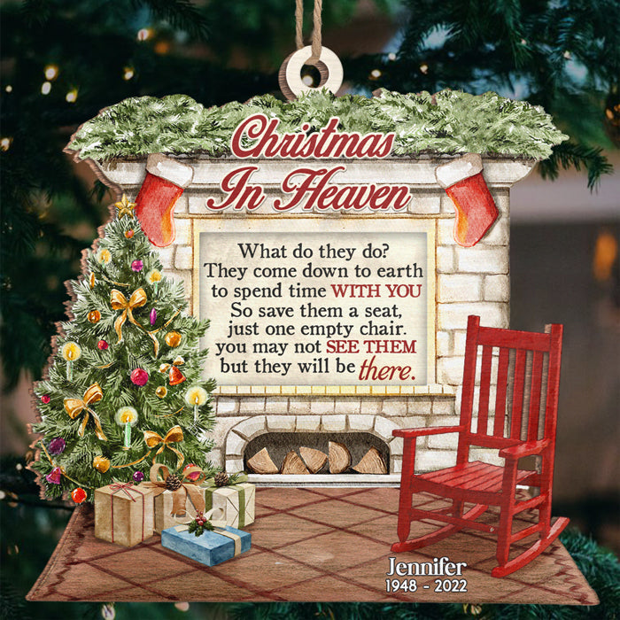 They Will Always Be There - Memorial Personalized Custom Ornament - Wood Unique Shaped - Sympathy Gift, Christmas Gift For Family Members