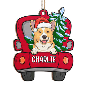 Here Comes Santa Paws - Dog Personalized Custom Ornament - Wood Car Shaped - Christmas Gift For Pet Owners, Pet Lovers