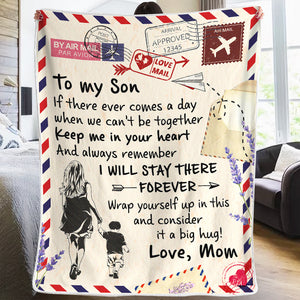 Keep Me In Your Heart I Will Stay There Forever - Family Blanket - Gift For Son From Mom