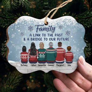 Family Where Life Begins And Love Never Ends - Family Personalized Custom Ornament - Wood Benelux Shaped - Christmas Gift For Family Members
