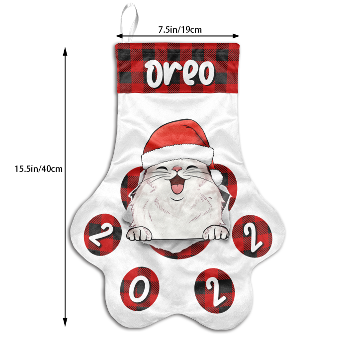 Happy Lovely Christmas - Christmas Dogs & Smiling Cats - Personalized Christmas Stocking