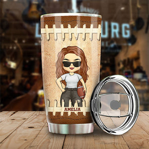 Livin' That Football Mom Life - Gift For Mom, Personalized Tumbler