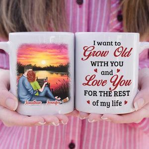 I Want To Grow Old With You - Gift For Couples, Personalized Mug.