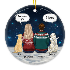 We Still Miss The Sound Of Your Paws - Memorial Personalized Custom Ornament - Ceramic Round Shaped - Sympathy Gift, Christmas Gift For Pet Owners, Pet Lovers