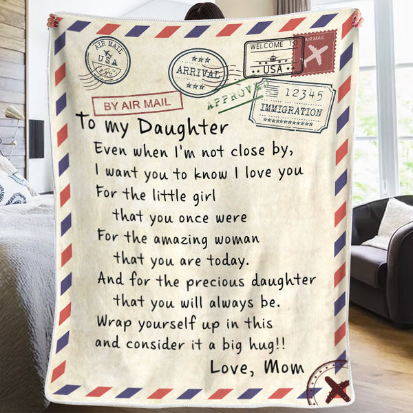 Blanket with best sale daughter message