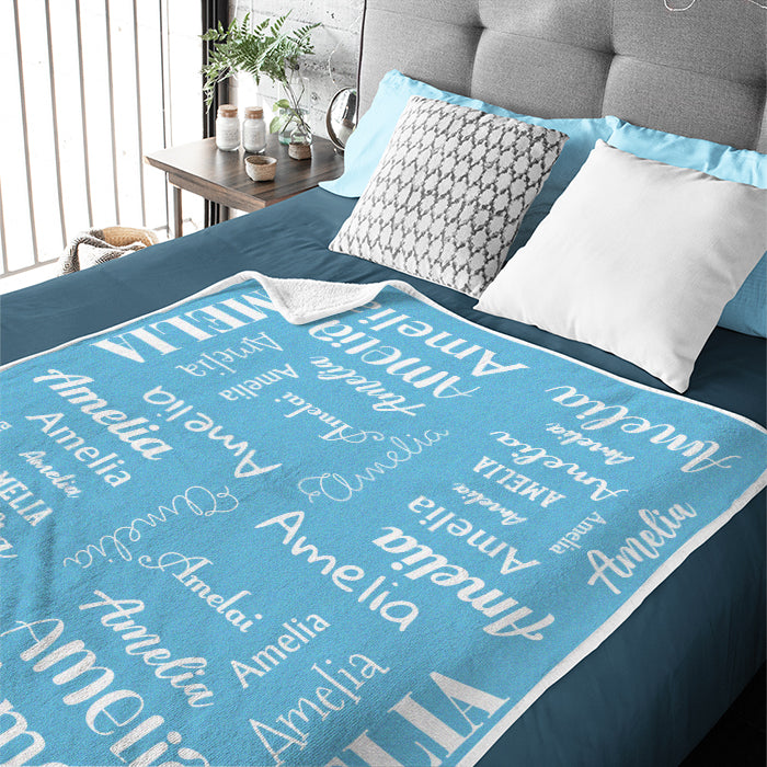 Personalized name blankets online for adults