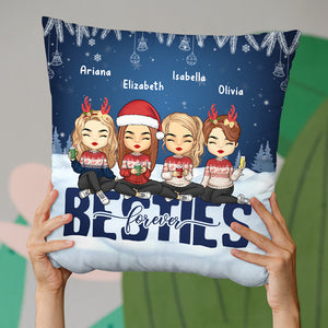 We're Best Friends Forever - Bestie Personalized Custom Pillow (Insert Included) - Christmas Gift For Best Friends, BFF, Sisters