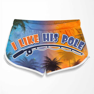Like Her Bobbers, Like His Pole - Couple Beach Shorts - Gift For Couples, Husband Wife