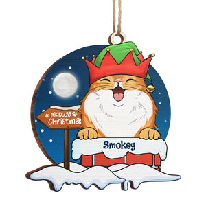 Home For The Pawlidays - Dog & Cat Personalized Custom Ornament - Wood Unique Shaped - Christmas Gift For Pet Owners, Pet Lovers