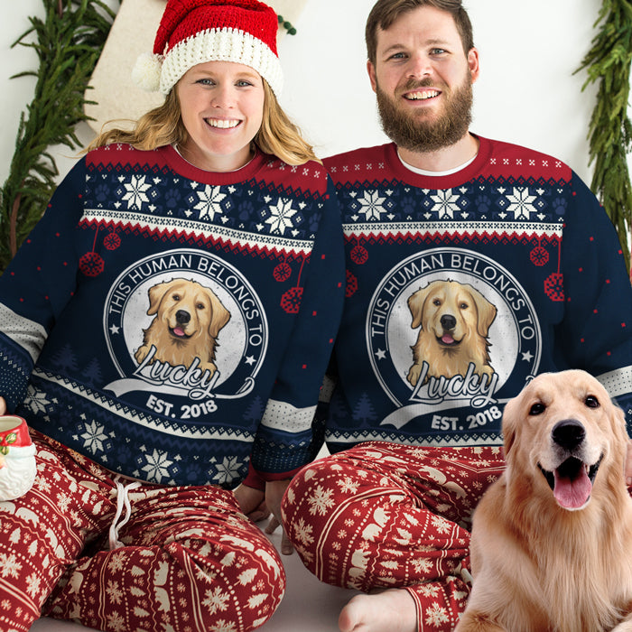 Dog christmas sweater top for humans